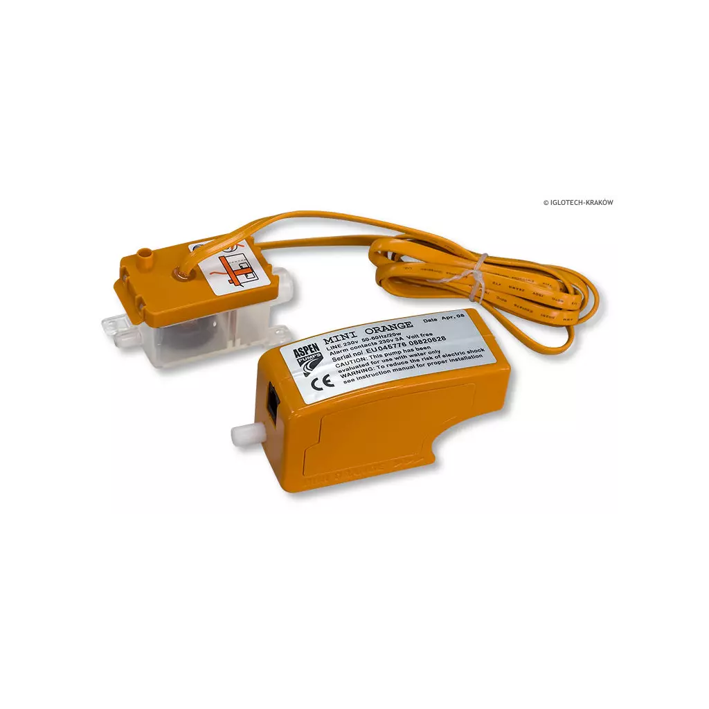 Obrázek produktu Čerpadlo kondenzátu Aspen Mini Orange kapacita 12l/hod, max. výtlak 10 m (stěna, kanál, strop)