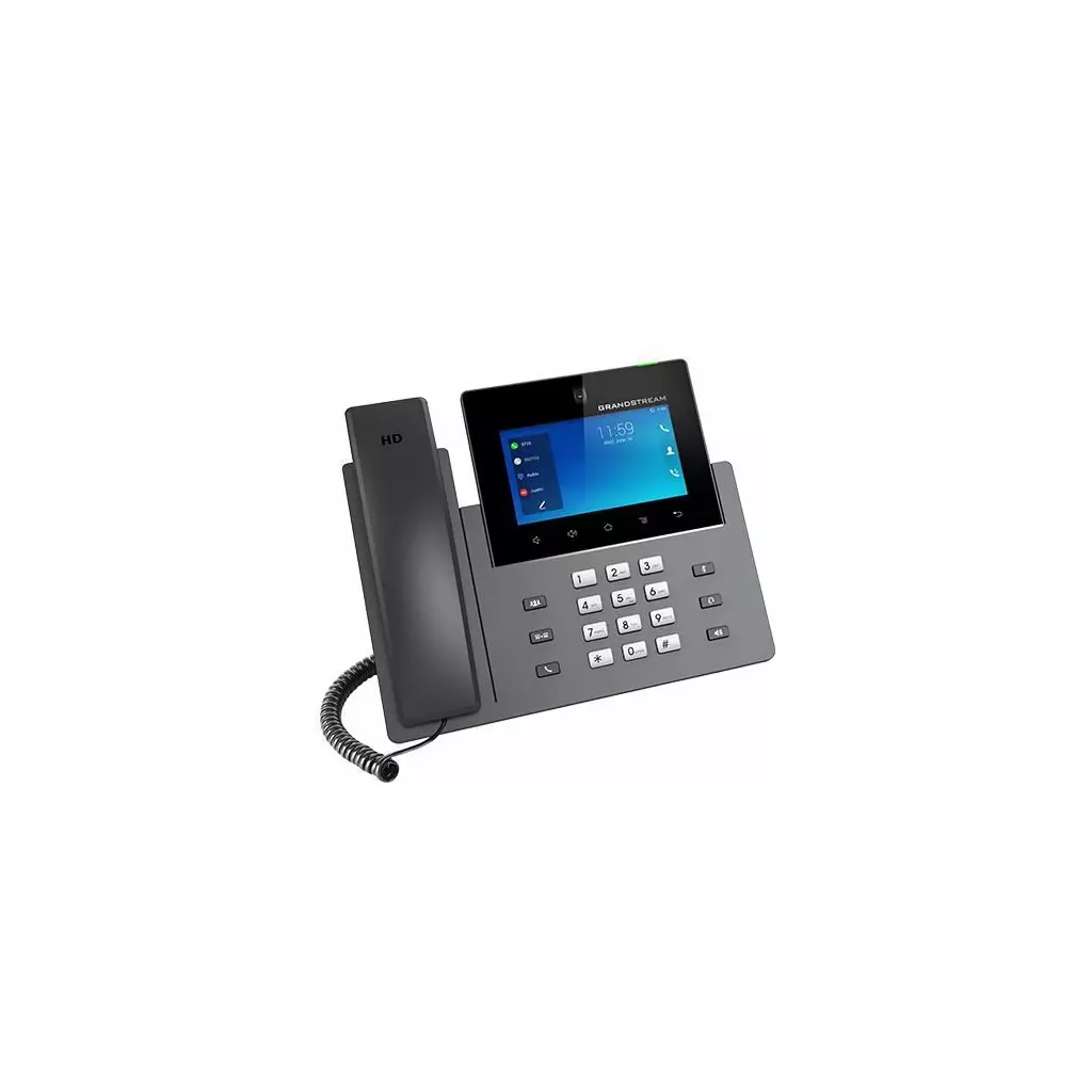 Obrázek produktu GRANDSTREAM SIP video telefon, 16xSIP účet, 10/3 cestná audio/videokonference, 2xGLAN, PoE, Wi-Fi, BT