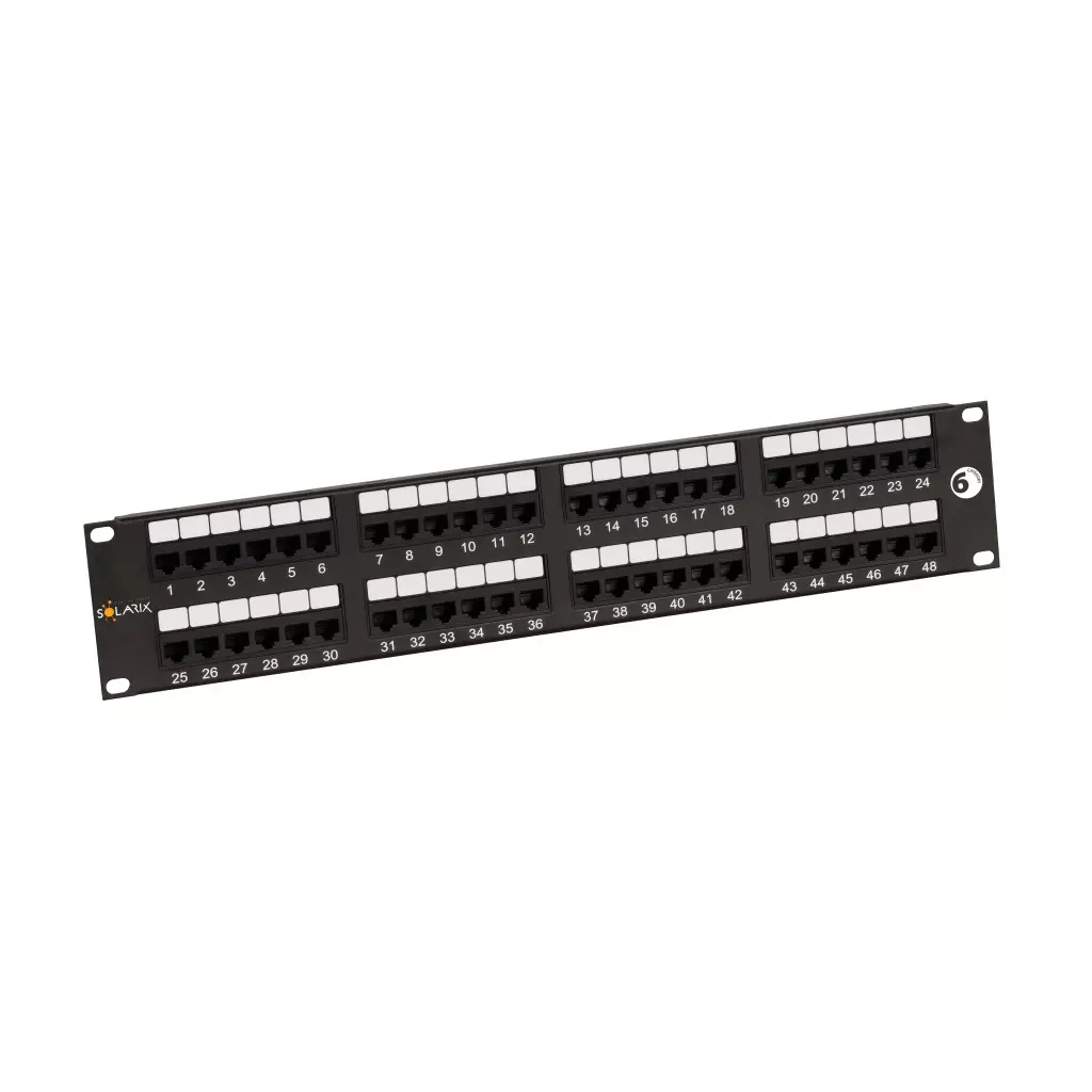 Obrázek produktu SOLARIX Patch panel UTP 48xRJ45 kat. 6, 2U, 19