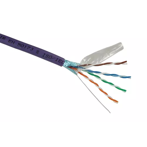 obrázek produktu SOLARIX Kabel F/UTP, kat.5E, LSOH Dca, fialový, cívka 500m