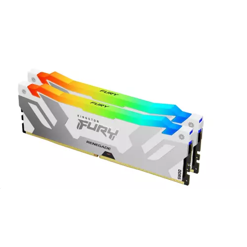 obrázek produktu Kingston Fury Renegade RGB White DIMM DDR5 32GB 6400MHz, XMP, bílá (Kit 2x 16GB) - bílá