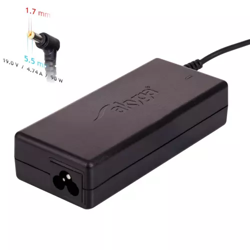 obrázek produktu Akyga Nabíječka na notebook 19V/4.74A/90W 5.5x1.7mm pro Acer - černá