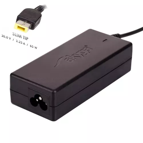 obrázek produktu Akyga Nabíječka na notebook 20V/3.25A 65W Square yellow - černá