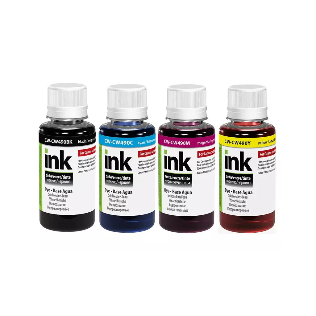 Obrázek produktu ColorWay alternativní inkoustová náplň pro CANON / GI-490/ G1400/ G2400/ G3400/ 4x 100ml Multipack