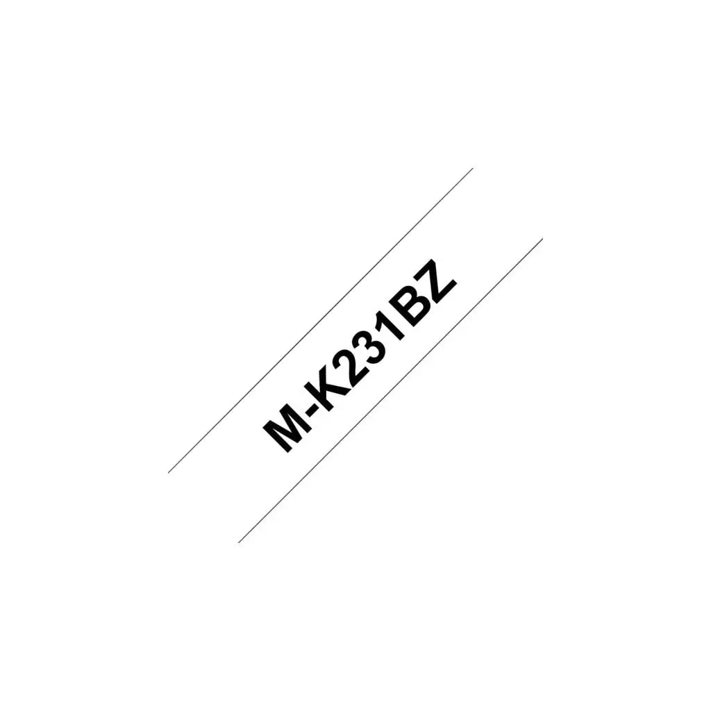 Obrázek produktu Brother MK231BZ páska nálepek, role (1,2 cm x 8 m), černá na bílé