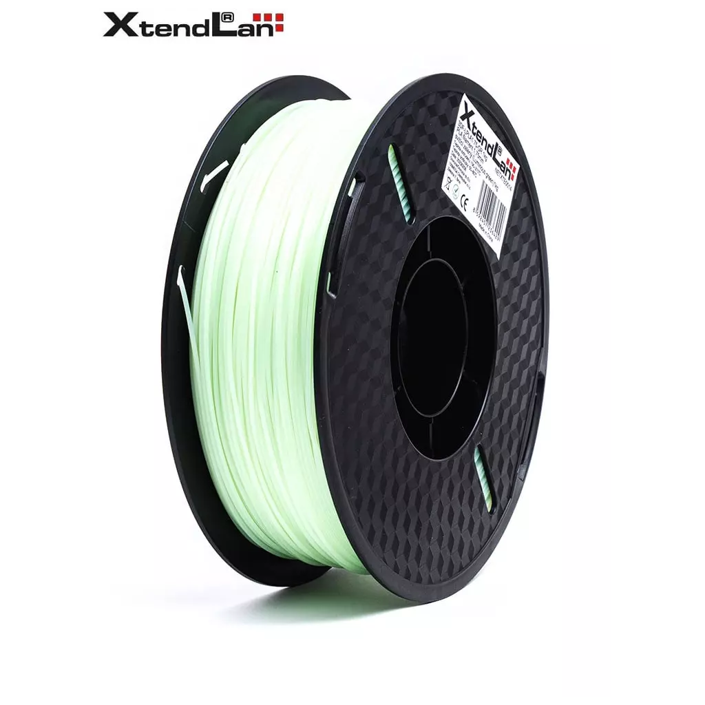 Obrázek produktu XtendLAN PLA filament 1,75mm svítící zelený 1kg