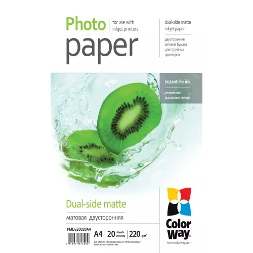 obrázek produktu ColorWay fotopapír/ oboustranný/ matte 220g/m2, A4/ 20 kusů
