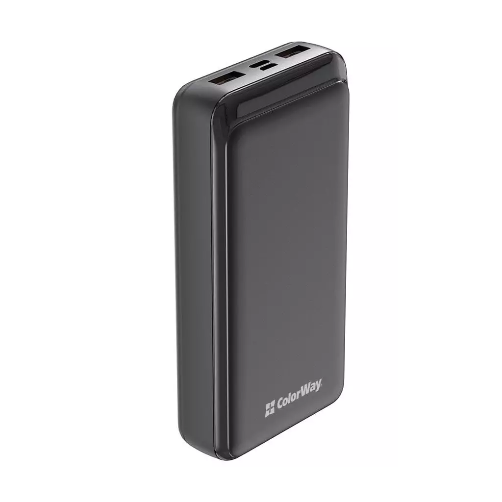 Obrázek produktu ColorWay powerbanka 20 000mAh, 2x USB/ USB-C/ Micro-USB, černá - černá