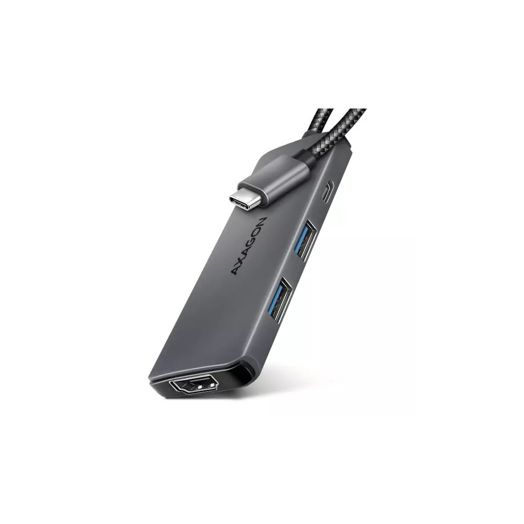 Obrázek produktu AXAGON HMC-5H8K, USB 5Gbps hub, 2x USB-A, USB-C, HDMI 8k/30Hz, PD 100W, kabel USB-C 15cm