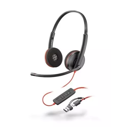 obrázek produktu Poly náhlavní souprava Blackwire 3220, USB-C/A adaptér, stereo - černá