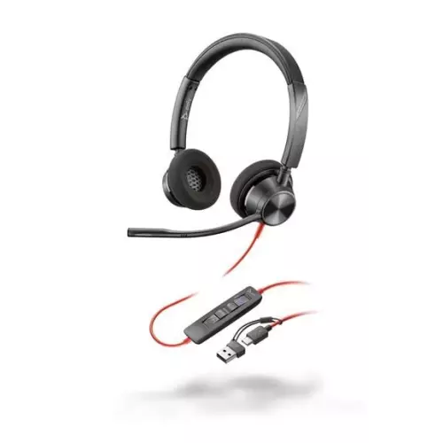 obrázek produktu Poly náhlavní souprava Blackwire 3320 MS, USB-C/A adaptér, stereo - černá
