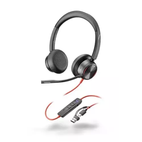 obrázek produktu Poly náhlavní souprava Blackwire 8225 MS, USB-C/A adaptér, stereo - šedá