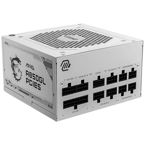 obrázek produktu MSI MAG A850GL PCIE5 WHITE 850W - bílá