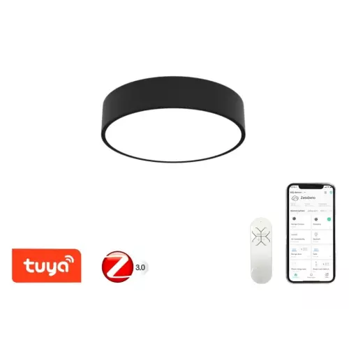 obrázek produktu IMMAX NEO RONDATE SLIM Smart stropní svítidlo 40 x 7cm 28W černé Zigbee 3.0, TUYA