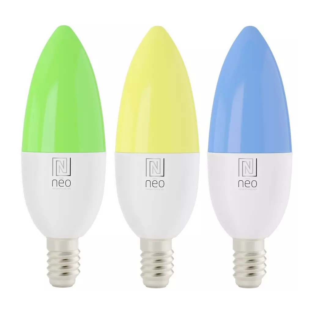 Obrázek produktu IMMAX NEO SMART sada 3x žárovka LED E14 6W RGB+CCT barevná a bílá, stmívatelná, Wi-Fi, TUYA