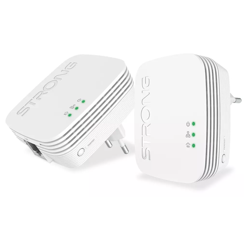 Obrázek produktu Strong sada 2x adaptérů Powerline 1000 DUO MINI/ 1000 Mbit/s/ 1x LAN/ bílý