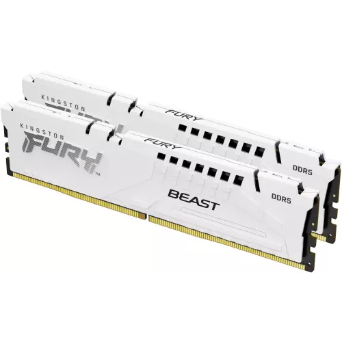obrázek produktu Kingston Fury Beast DDR5 32GB 6000MHz XMP bílá (Kit 2x16GB) - bílá
