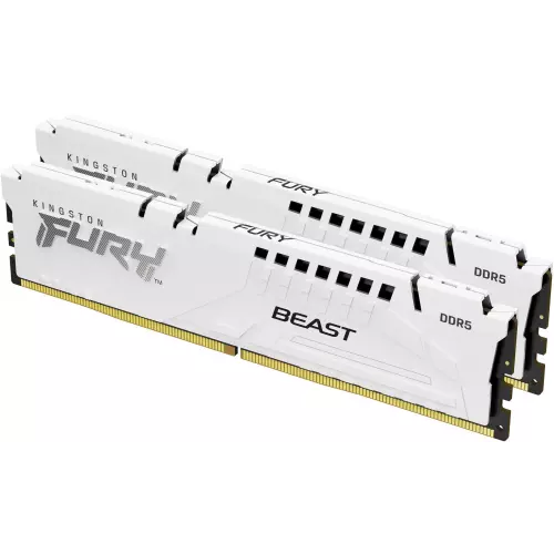 obrázek produktu Kingston Fury Beast DDR5 32GB 6400MHz XMP bílá (Kit 2x16GB) - bílá