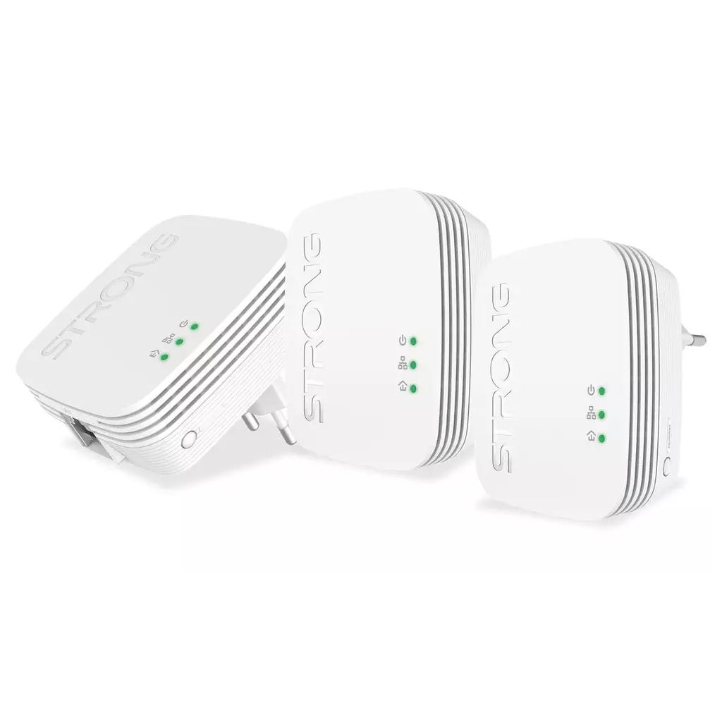 Obrázek produktu Strong sada 3x adaptérů Powerline 600 TRI MINI, bílé