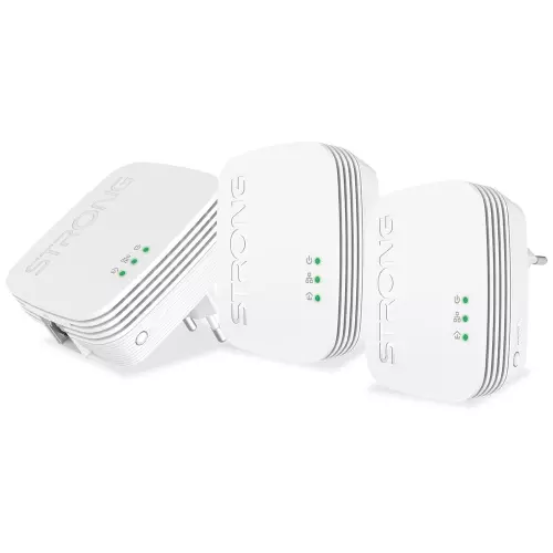 obrázek produktu Strong sada 3x adaptérů Powerline 600 TRI MINI, bílé