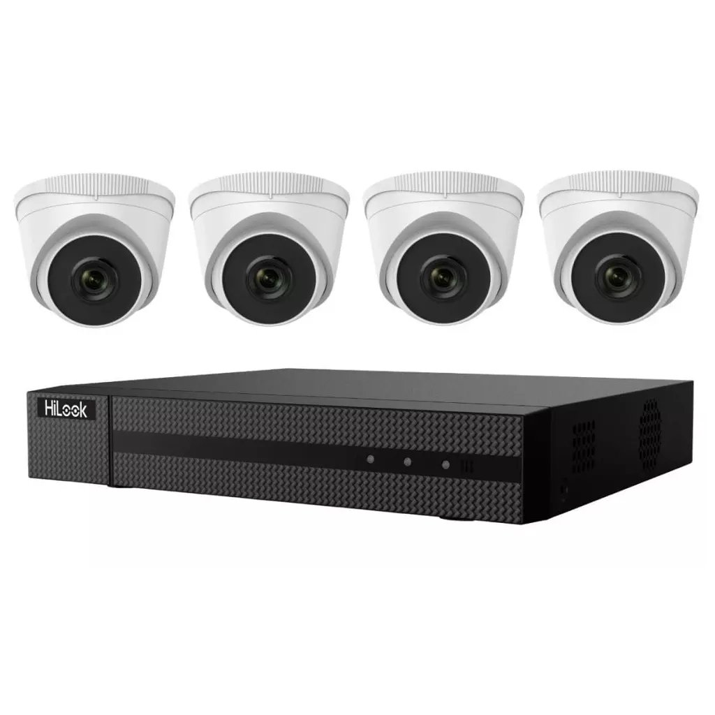 Obrázek produktu HiLook Powered by HIKVISION Network KIT IK-4142TH-MH/P(C)/ 2Mpx/ 4x kamery IPC-T221H 2.8mm/ 1x NVR-104MH-D/4P/ 1TB HDD
