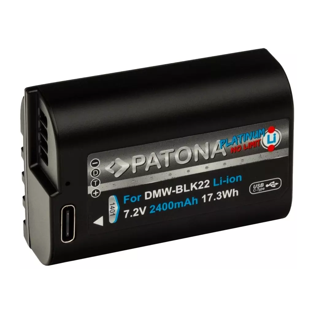 Obrázek produktu PATONA baterie pro digitální kameru Panasonic DMW-BLK22 2400mAh Li-Ion Platinum USB-C nabíjení