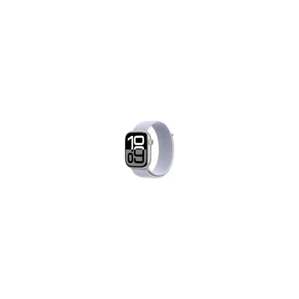 Obrázek produktu Apple Watch Series 10 GPS 46mm Silver Aluminium Case with Blue Cloud Sport Loop (MWWN3QC/A)
