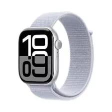 obrázek produktu Apple Watch Series 10 GPS 46mm Silver Aluminium Case with Blue Cloud Sport Loop (MWWN3QC/A)