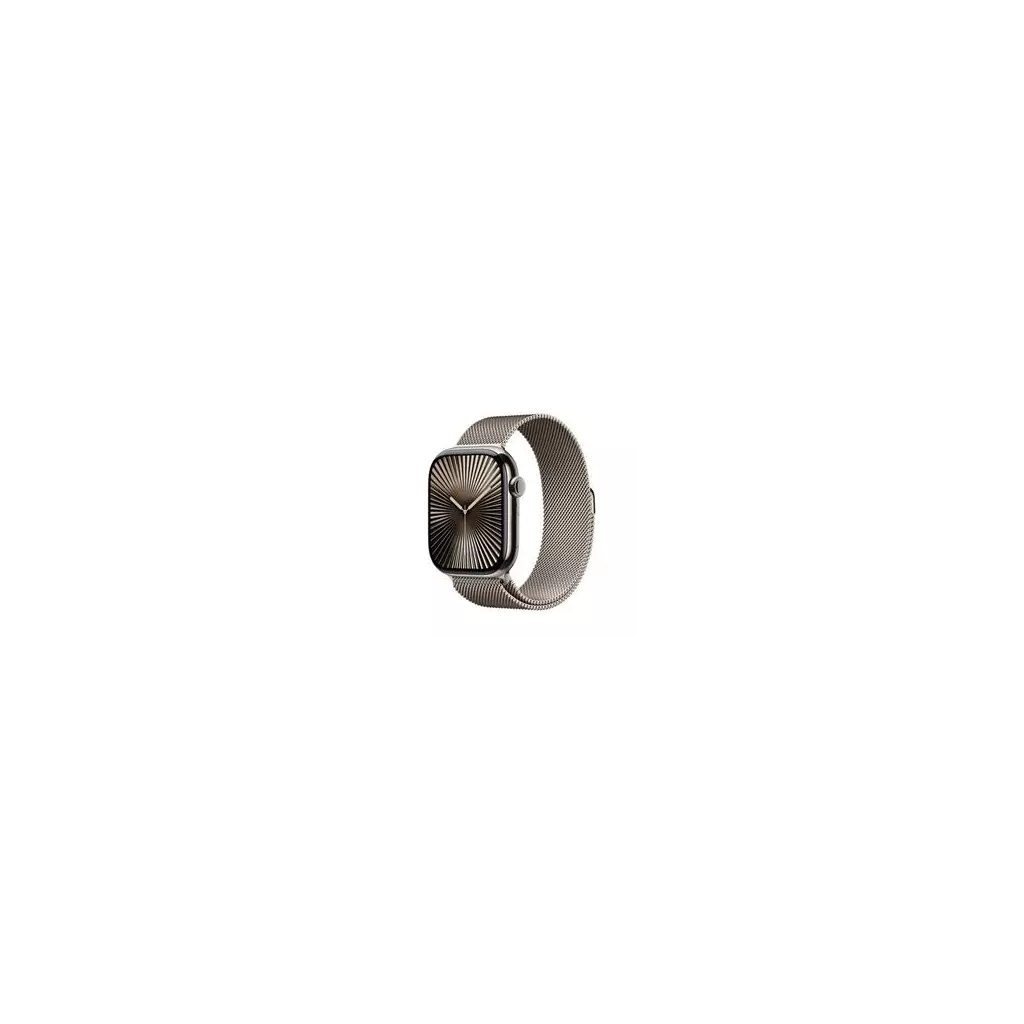 Obrázek produktu Apple Watch Series 10 GPS + Cellular 42mm Natural Titanium Case with Natural Milanese Loop (MWXF3QC/A)