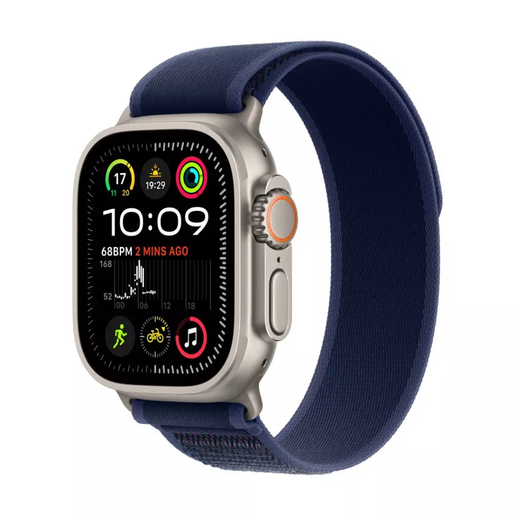 Obrázek produktu Apple Watch Ultra 2 GPS + Cellular 49mm Natural Titanium Case with Blue Trail Loop - S/M (MX4J3CS/A)