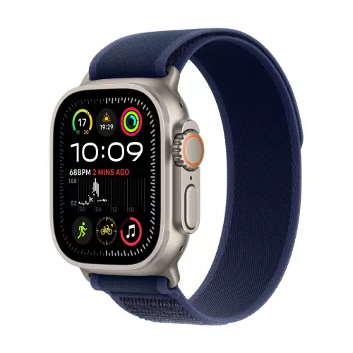 obrázek produktu Apple Watch Ultra 2 GPS + Cellular 49mm Natural Titanium Case with Blue Trail Loop - S/M (MX4J3CS/A)