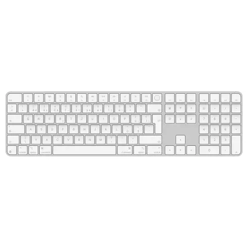 obrázek produktu Apple Magic Keyboard s Touch ID a číselnou klávesnicí pro Macy s čipem Apple,CZ,bílé klávesy