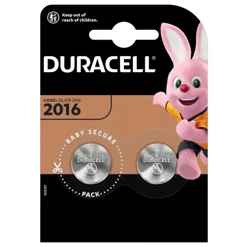 obrázek produktu Duracell lithiová knoflíková baterie, 2 ks (CR2016)