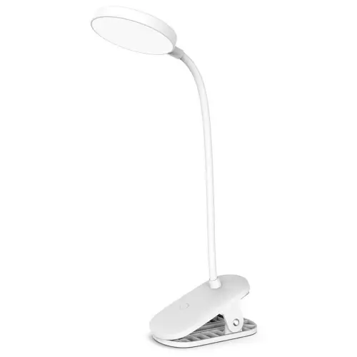obrázek produktu ColorWay stolní LED lampa, klip, bílá