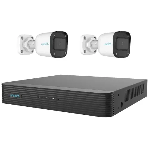 obrázek produktu Uniarch by Uniview KIT Bullet / Kamerový systém/ 2x IPC-B122-APF28/ 1x NVR-108E2-P8