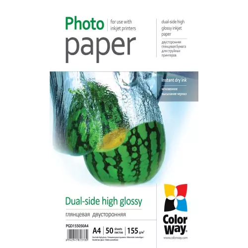 obrázek produktu ColorWay fotopapír oboustranný, high glossy 155g/m2, A4/ 50 kusů