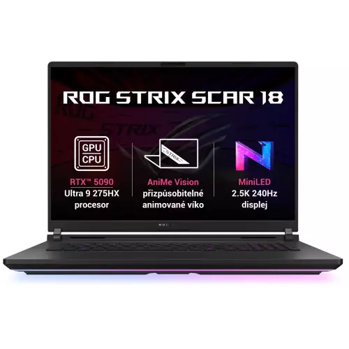 obrázek produktu ASUS ROG Strix SCAR 18 G835LX-NEBULA007X Off Black - černá