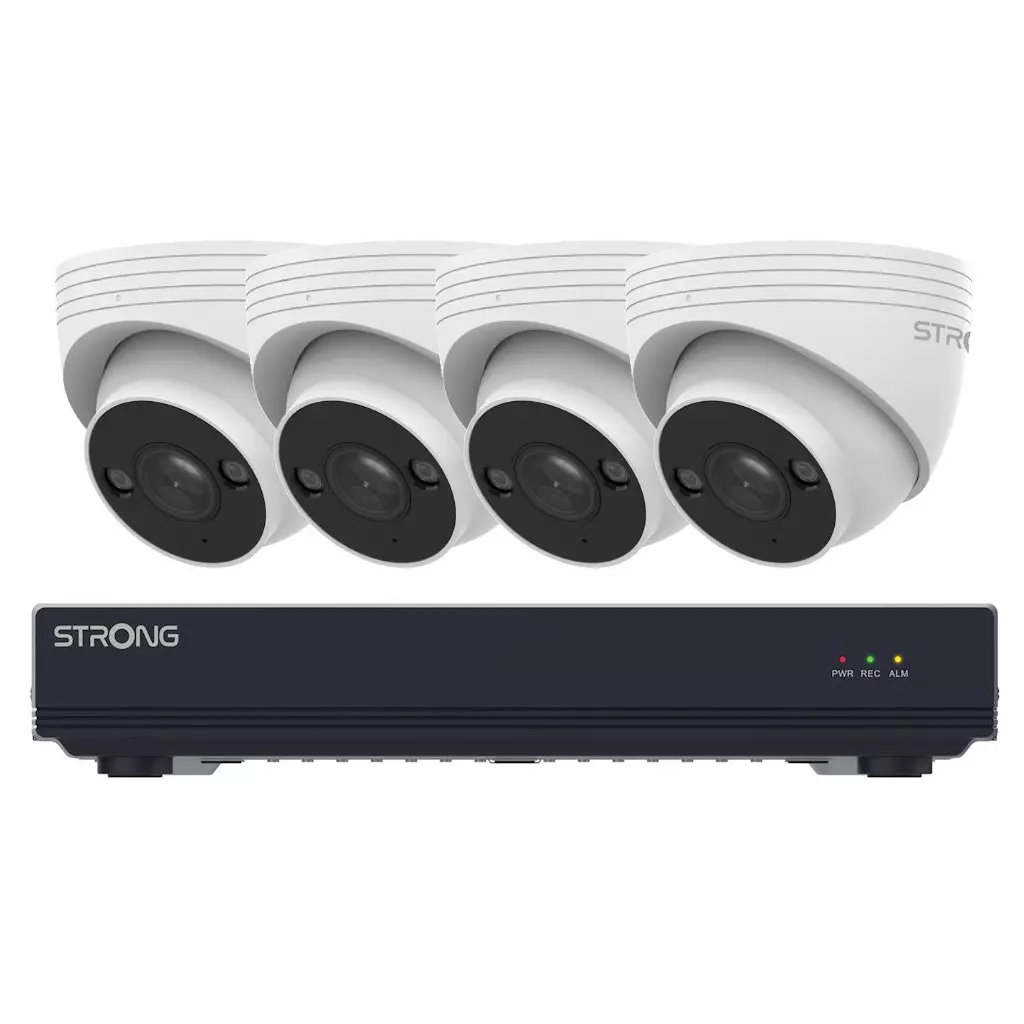 Obrázek produktu Strong TUR05DL0-P PoE KIT/ 1x NVR NVR1120-8P/ 4x IP kamera TUR05DL0-P Turret
