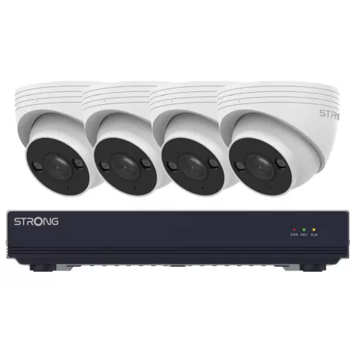 obrázek produktu Strong TUR05DL0-P PoE KIT/ 1x NVR NVR1120-8P/ 4x IP kamera TUR05DL0-P Turret