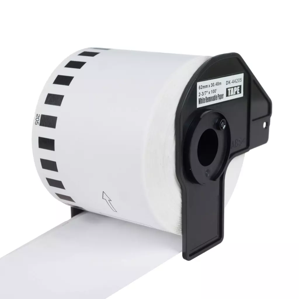 Obrázek produktu PRINTLINE kompatibilní s Brother DK-44205, bílá pap. role, snadno odstranit, 62mm x30,48m