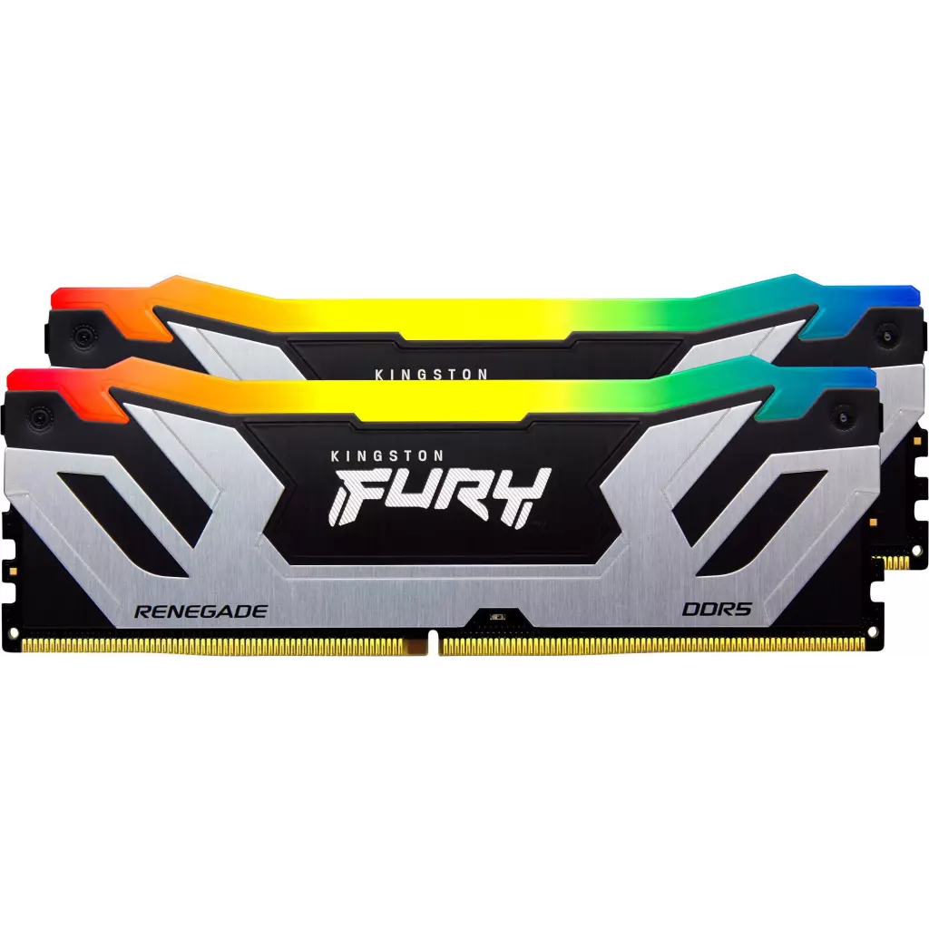 Obrázek produktu Kingston Fury Renegade RGB Silver CUDIMM DDR5 48GB 8400MHz CL40 XMP (Kit 2x24GB)