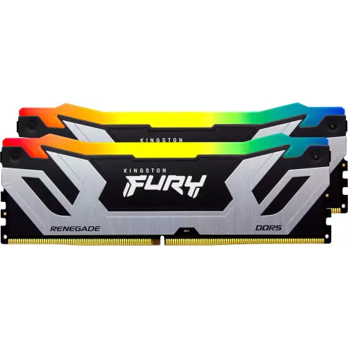obrázek produktu Kingston Fury Renegade RGB Silver CUDIMM DDR5 48GB 8400MHz CL40 XMP (Kit 2x24GB)