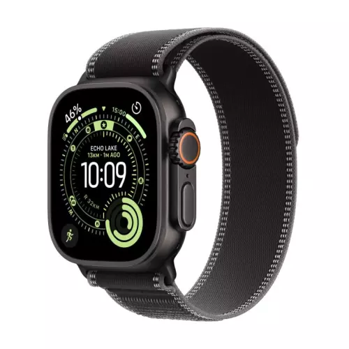 obrázek produktu Apple Watch Ultra 3 GPS + Cellular 49mm Black Titanium Case with Black/Charcoal Trail Loop - M/L