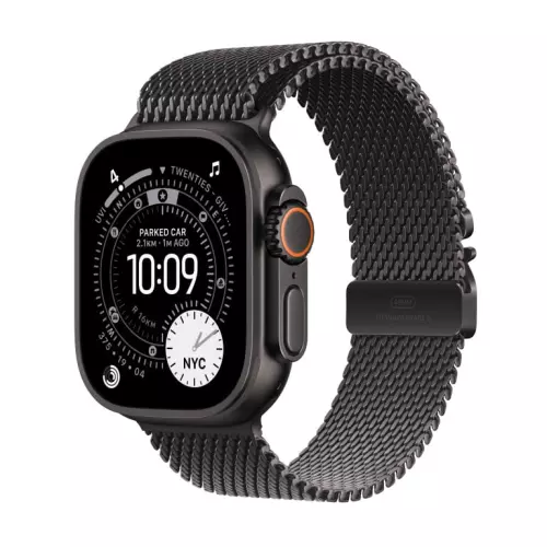 obrázek produktu Apple Watch Ultra 3 GPS + Cellular 49mm Black Titanium Case with Black Titanium Milanese Loop - Large