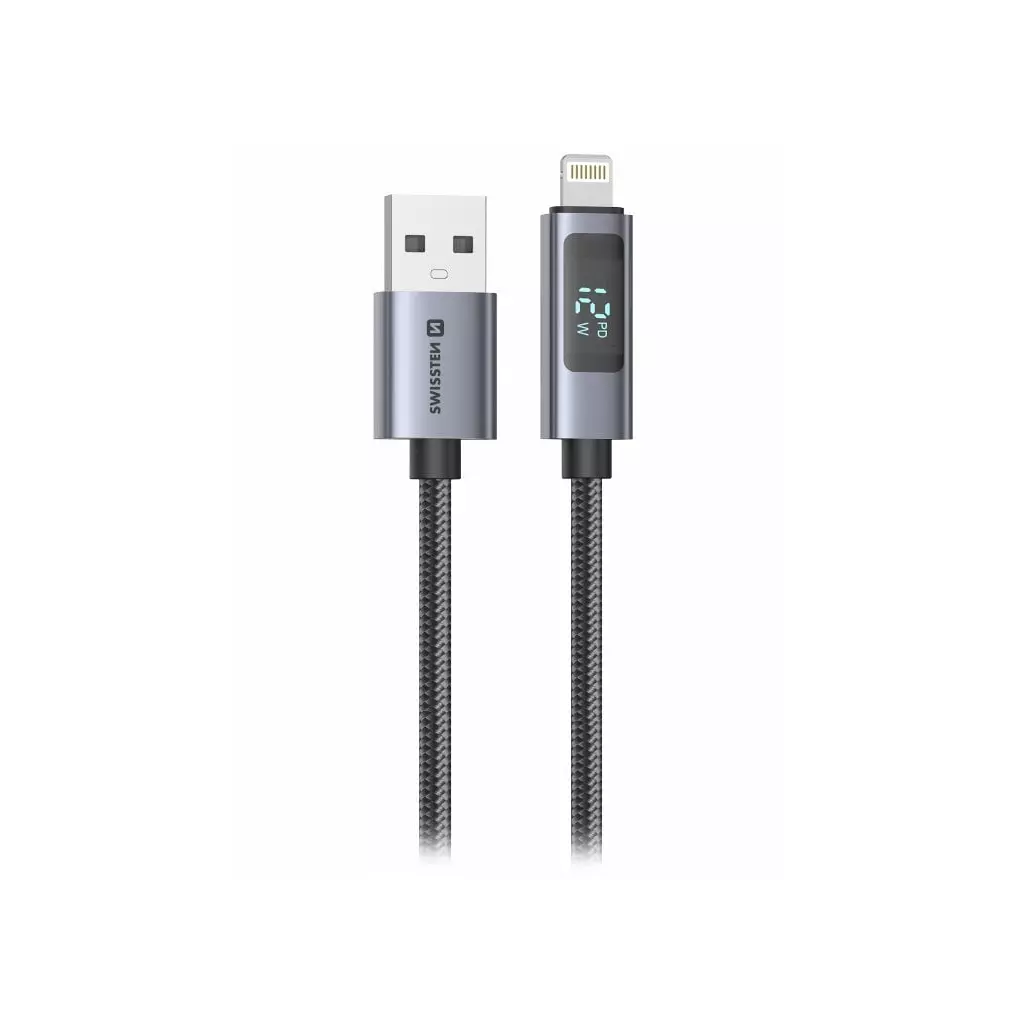 Obrázek produktu Swissten LCD kabel USB-A / lightning 1,5m