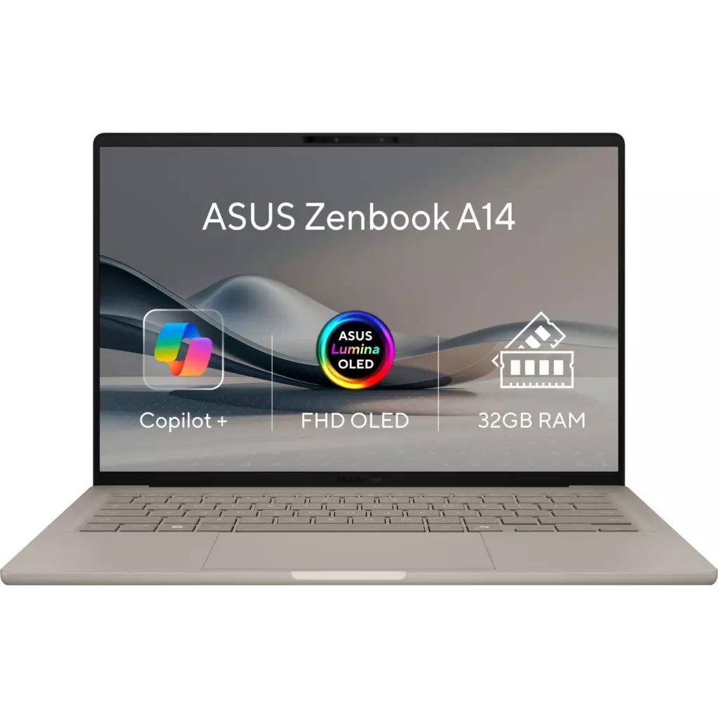 Obrázek produktu ASUS Zenbook A14 UX3407QA-OLED340X Zabriskie Beige celokovový - béžová