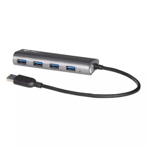 obrázek produktu i-tec USB 3.0 Metal Charging HUB 4 Port - stříbrná