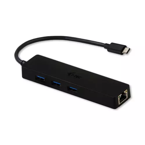 obrázek produktu i-tec USB 3.1 USB-C SLIM HUB 3 Port With GLAN - černá