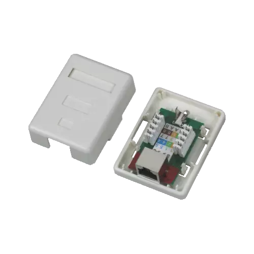 obrázek produktu DATACOM Datová zásuvka STP CAT5E 1xRJ45 na omítku bílá - bílá