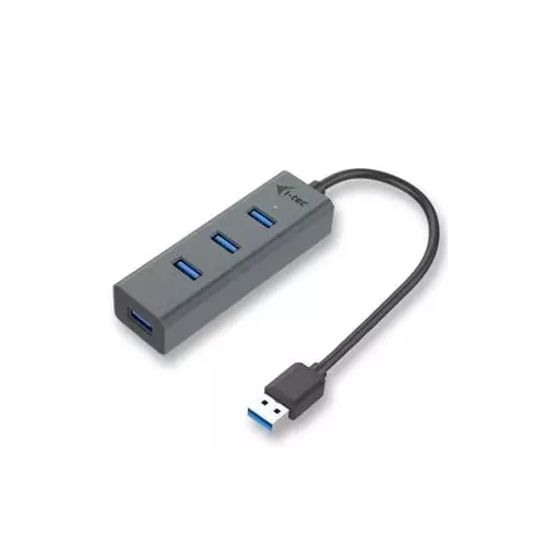 obrázek produktu i-tec USB 3.0 Metal pasivní 4 portový HUB - šedá
